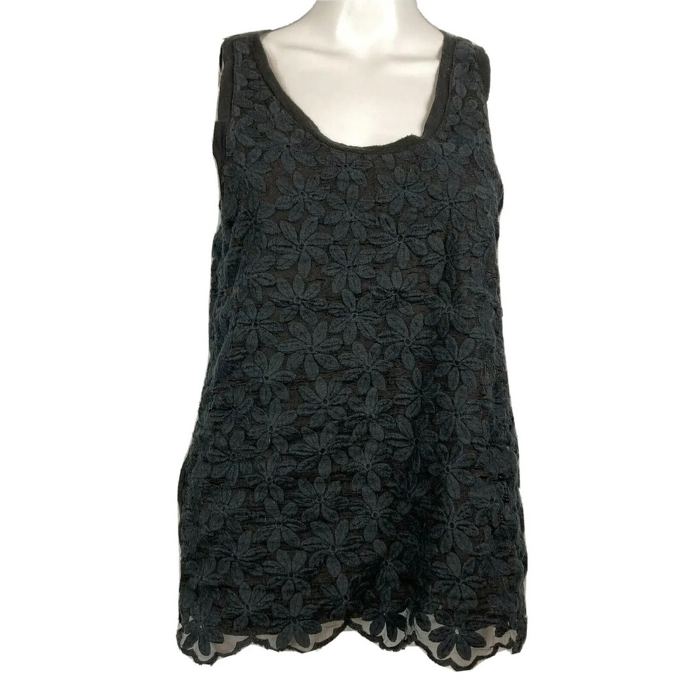 J Crew Floral Embroidered Lace Tank Top